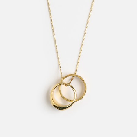 Double Ring Thread Through Necklace - Orelia London