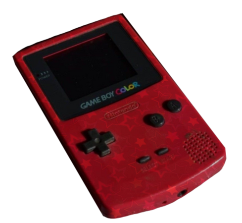 customized red gameboy