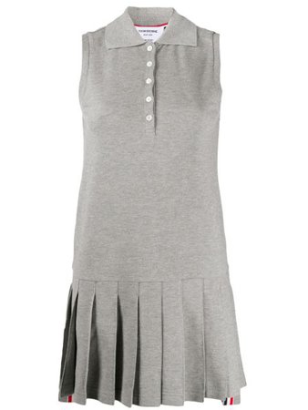 Thom Browne Sleeveless Pleated Tennis Dress - Farfetch