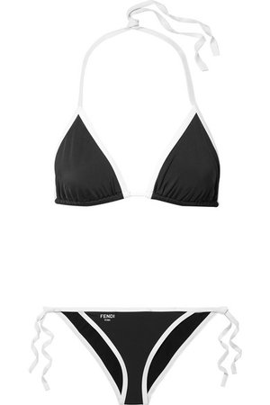Fendi | Bikini triangle bicolore Roma | NET-A-PORTER.COM