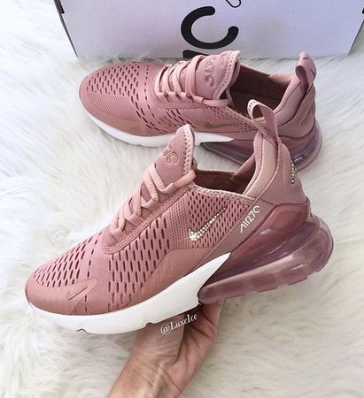 Pinterest - Nike Air Max 270 - Rust Pink/Metallic Red Bronze/Sail customized with SWAROVSKI®️️ Xirius Rose-Cut Crystals. Product #: BQ0969 600 FIT: | Shoes
