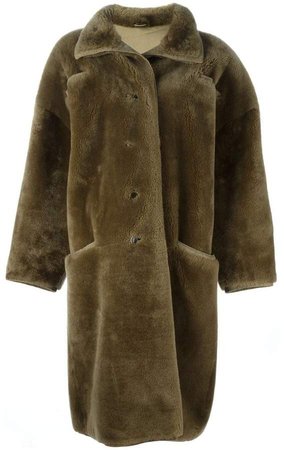 Pre-Owned oversized faux fur coat