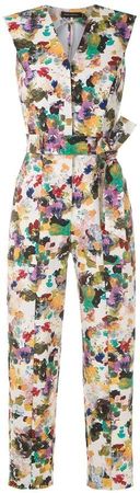 Andrea Marques tie waist printed jumpsuit