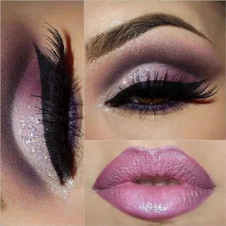 Lavender lip and eyes
