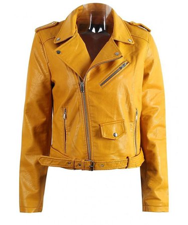 (18) Pinterest - Women's Winter Faux Leather Jackets Coat Pu Motorcycle Outwear Coats - Yellow - C81856E55DG,Women's Clothing, | Women's Coats, Jackets & Vests