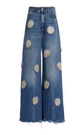 Crystal-Fringe Oversized Wide-Leg Jeans By Stella Mccartney | Moda Operandi