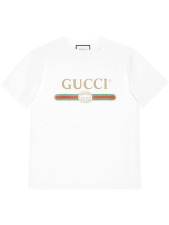 Gucci T-shirt Con Logo Vintage - Farfetch
