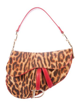 Christian Dior Leopard Saddle Bag - Handbags - CHR26241 | The RealReal