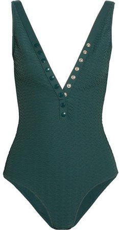 Tribune Matelassé Swimsuit - Emerald