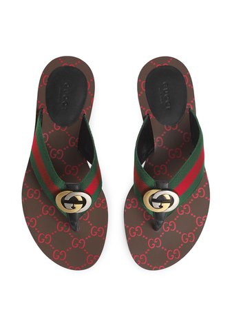Shop red & green Gucci GG Web sandals with Express Delivery - Farfetch
