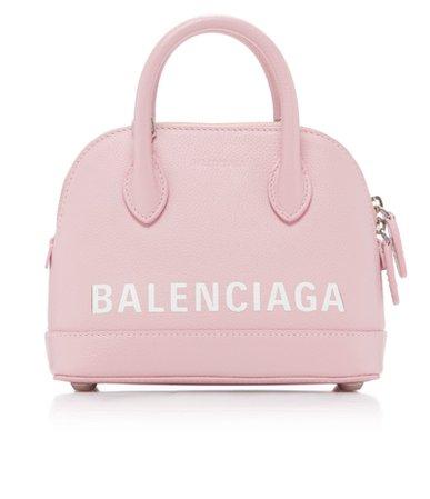 Balenciaga Pink Ville Top Handle Logo Bag
