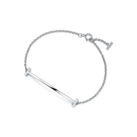 Tiffany T smile bracelet in sterling silver, medium. | Tiffany & Co.