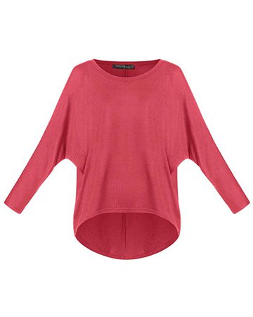 ZANZEA Women's Batwing Long Sleeve Off Shoulder Loose Oversized Baggy Tops Sweater Pullover Casual Blouse T-Shirt at Amazon Women’s Clothing store: