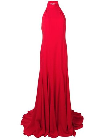 Red Stella Mccartney Magnolia Halterneck Gown | Farfetch.com
