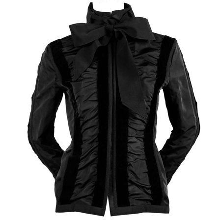 Tom Ford For Yves Saint Laurent black jacket with neck tie, 2002 For Sale at 1stDibs