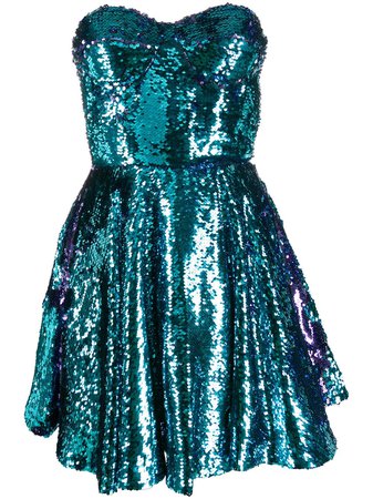 Amen Sequin Embellished Flared Dress