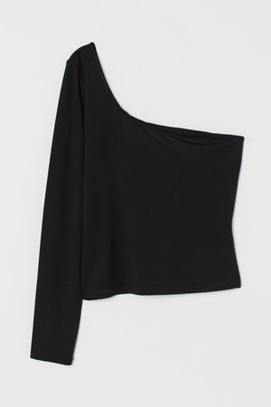 One-shoulder Top - Black - Ladies | H&M US