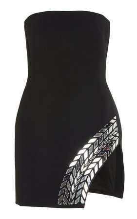Plexi-Embroidered Crepe Strapless Mini Dress By David Koma | Moda Operandi