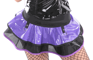 Black & Purple Cyber Goth Skirt
