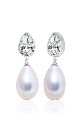 Lera Pearl, Crystal Sterling Silver Earrings By Emili | Moda Operandi