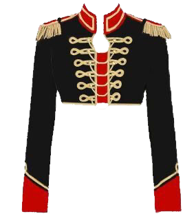 black and red ringmaster blazer