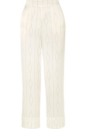 ASCENO | Printed silk-satin pajama pants | NET-A-PORTER.COM