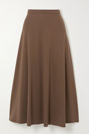 Brown Stretch-knit midi skirt | Max Mara | NET-A-PORTER