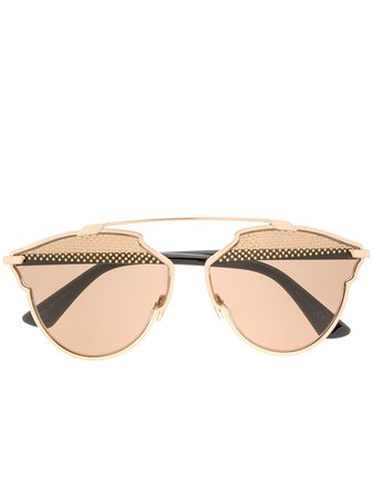 Dior Eyewear Óculos De Sol Com Tachas - Farfetch