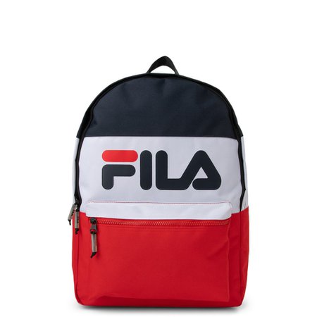 fila backpack red white blue
