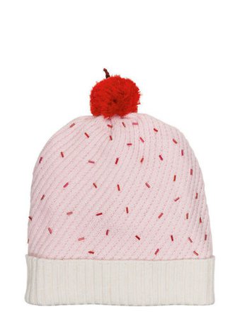 KATE SPADE New York CUPCAKE CUFF HAT with POM Pastry Pink NWT ($72) Great Gift | eBay