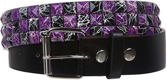 black & purple punk rock belt