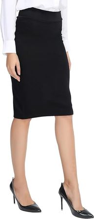 Urban Coco Women's Elastic Waist Stretch Bodycon Midi Pencil Skirt at Amazon Women’s Clothing store