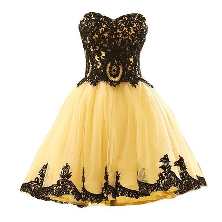 yellow and black lace dress - Google Search