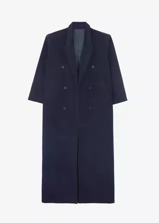 Gaia Double Breasted Coat - Navy – Frankie Shop Europe