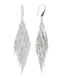 silver scale earrings