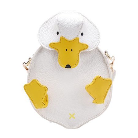 Women Duck Shape Patchwork PU Messenger Bag Casual Cartoon Small Handbags