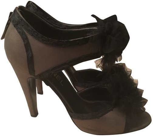 Anthracite Leather Sandals
