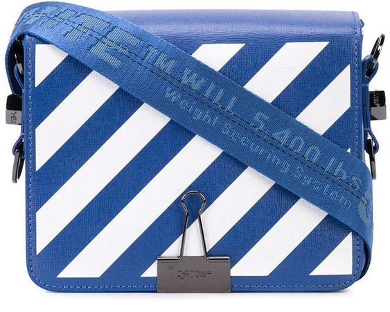 diagonal stripe crossbody bag