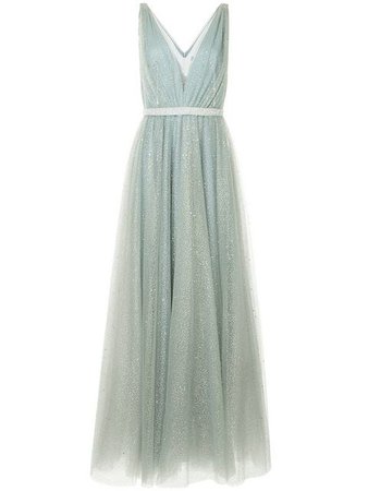 Jenny Packham Embellished Plunge Gown - Farfetch