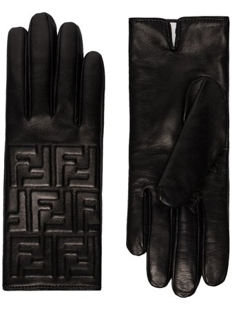 Fendi FF Motif Embossed Gloves - Farfetch