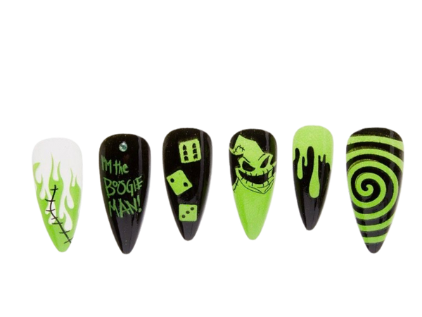 oogie boogie press on nails from hot topic