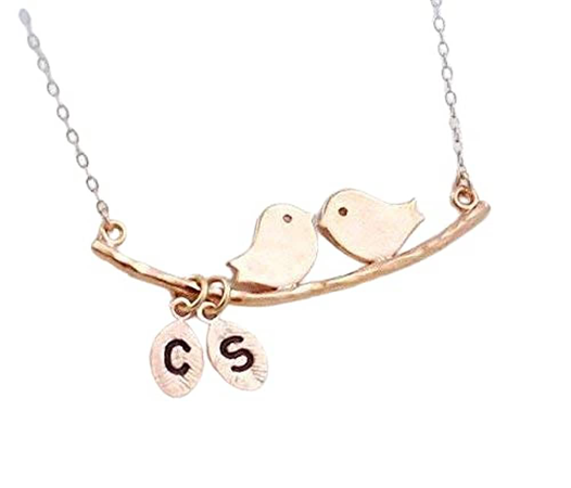 Two Birds Kissing Necklace