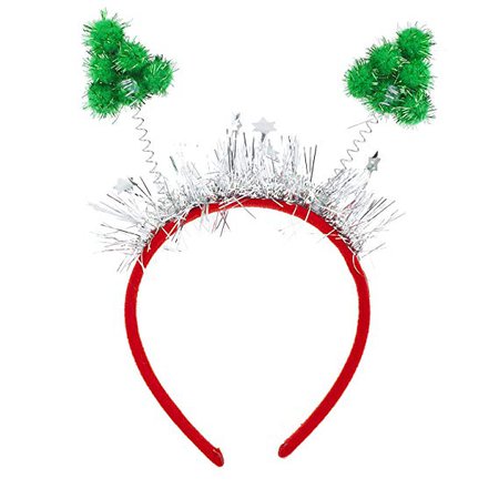 Lux Accessories Christmas Tree Bopper Headband Holiday Party Accessory: Beauty