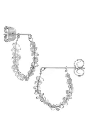 KOZAKH Ara Crystal Hoop Earrings