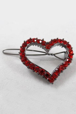 red hair accesory heart