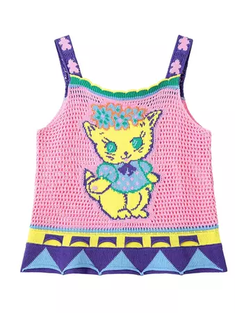 Y2k Cute Kitten Knitted Vest - tntntutu – ARCANA ARCHIVE