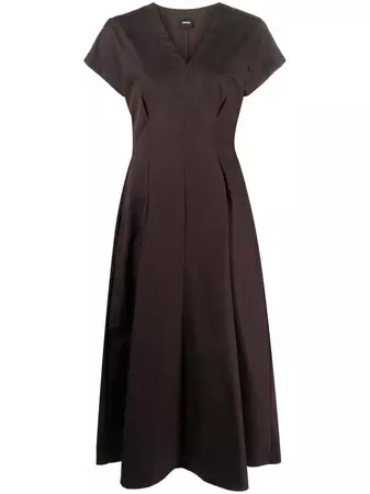 ASPESI short-sleeve Pleated Long Dress - Farfetch