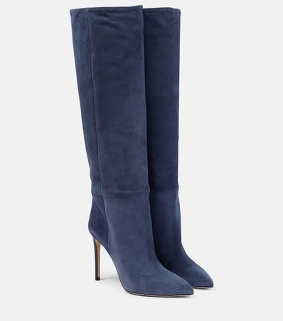 Suede Knee High Boots in Blue - Paris Texas | Mytheresa