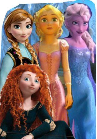 Elsa , Anna , Rapunzel , Merida