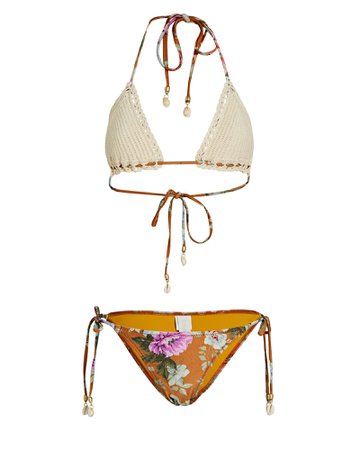 Zimmerman Tropicana Crochet Bikini Set | INTERMIX®